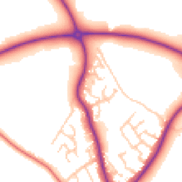 Daytime road noise heatmap for CW12 2GQ