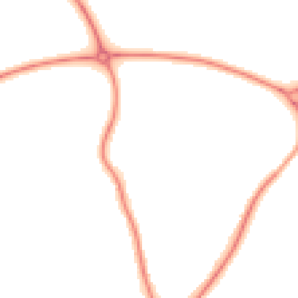 Night-time road noise heatmap for CW12 2GR
