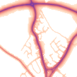 Daytime road noise heatmap for CW12 2GZ