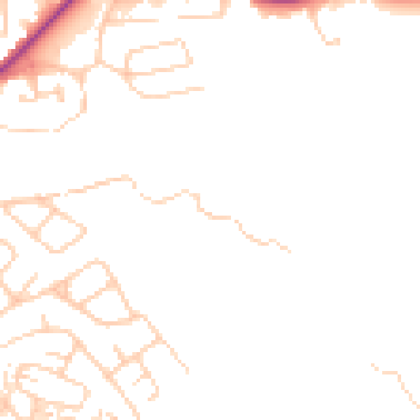 Daytime road noise heatmap for CW12 2HF