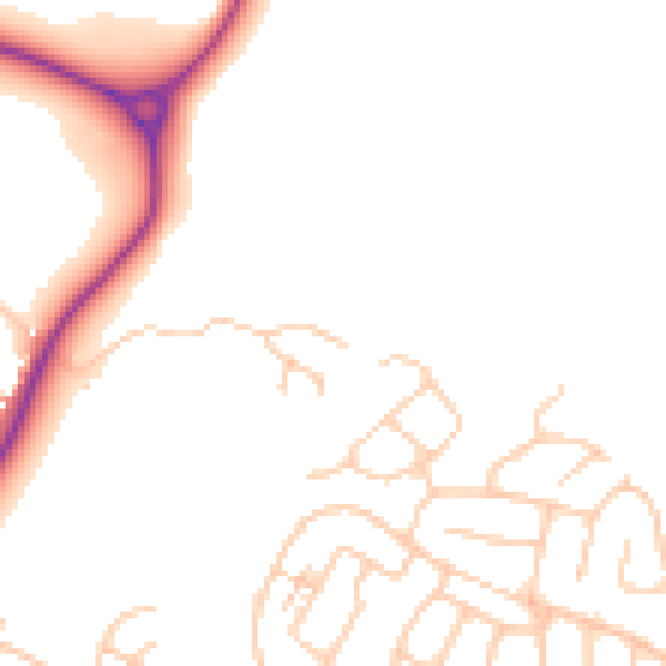 Daytime road noise heatmap for CW12 2NF