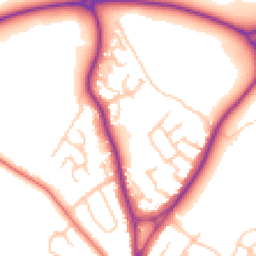 Daytime road noise heatmap for CW12 2PP
