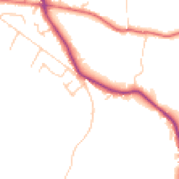 Daytime road noise heatmap for CW12 3JJ