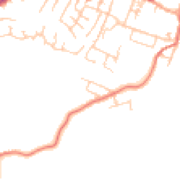 Daytime road noise heatmap for CW12 4BY