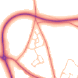 Daytime road noise heatmap for CW12 4ZA