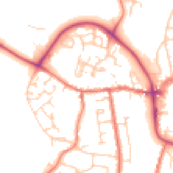 Daytime road noise heatmap for CW5 5DS