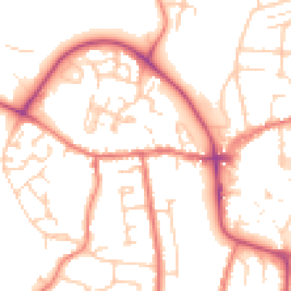 Daytime road noise heatmap for CW5 5ES