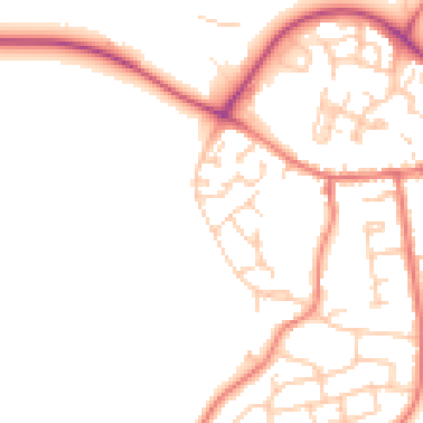 Daytime road noise heatmap for CW5 5GL