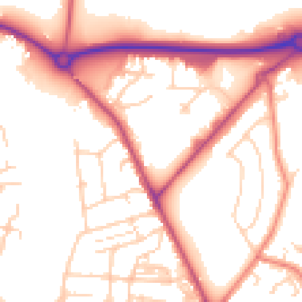 Daytime road noise heatmap for CW5 5RD