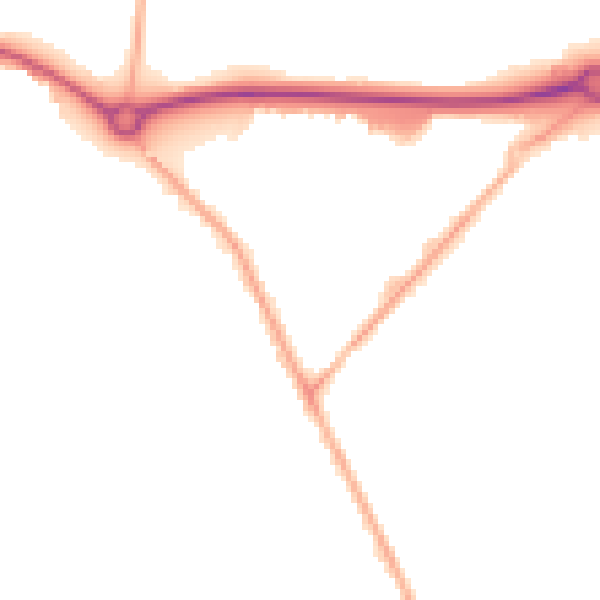 Night-time road noise heatmap for CW5 5RD