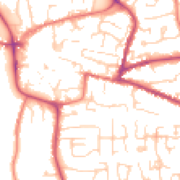 Daytime road noise heatmap for CW5 5SD