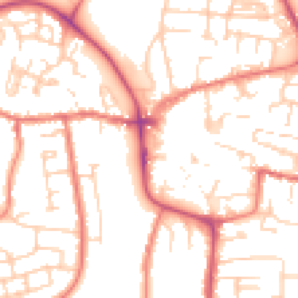 Daytime road noise heatmap for CW5 5SL
