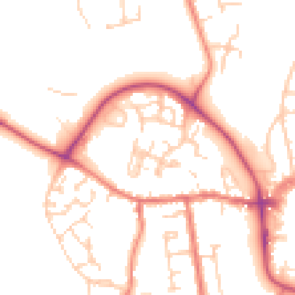 Daytime road noise heatmap for CW5 5UG