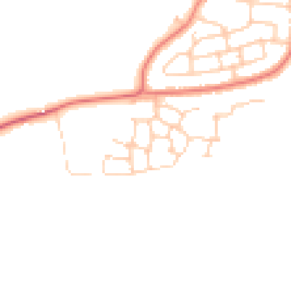 Daytime road noise heatmap for CW5 5WB