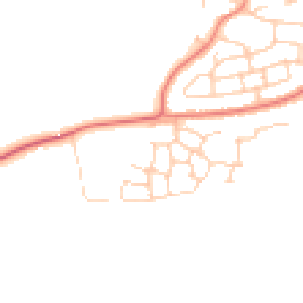 Daytime road noise heatmap for CW5 5WE