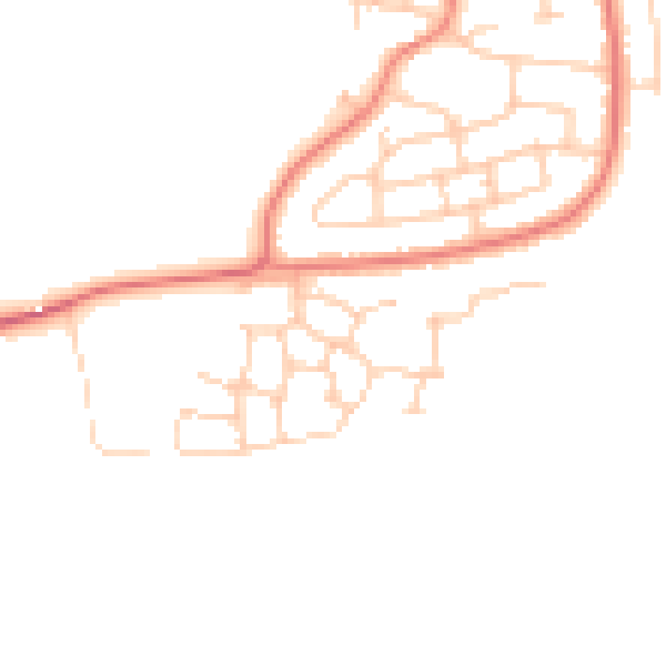 Daytime road noise heatmap for CW5 5XH