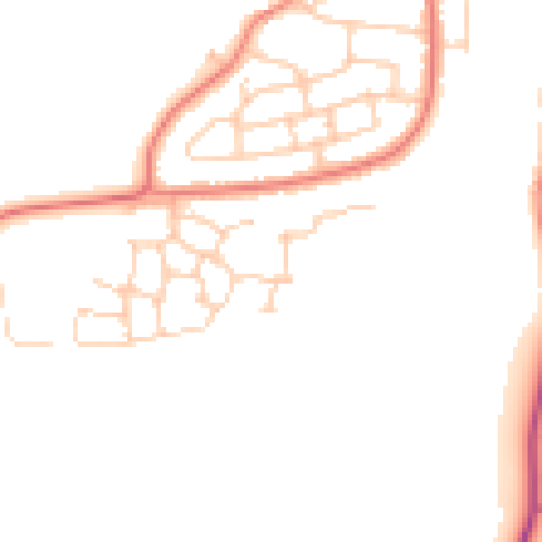 Daytime road noise heatmap for CW5 5XR