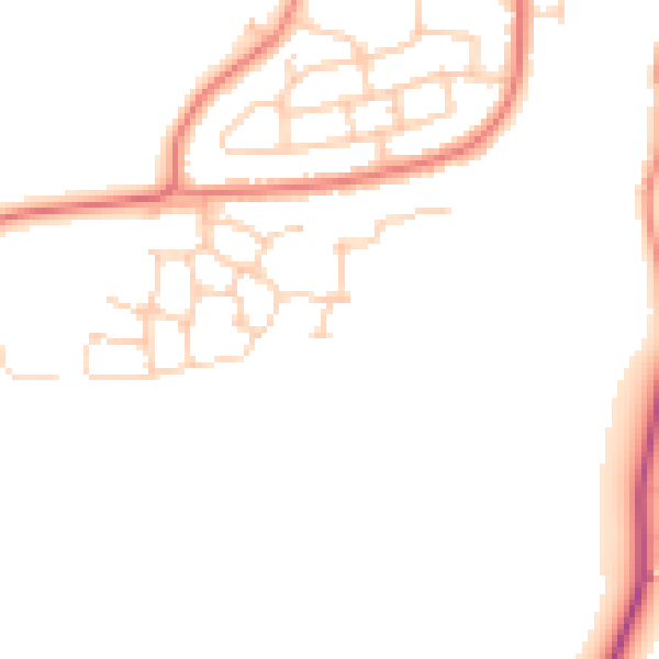 Daytime road noise heatmap for CW5 5XW