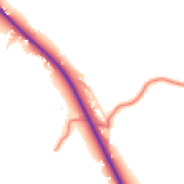 Daytime road noise heatmap for CW5 6BB