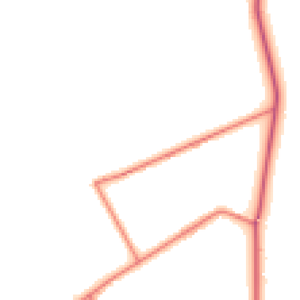 Daytime road noise heatmap for CW5 6DT