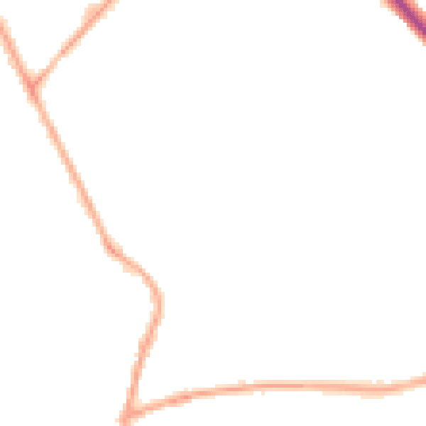 Night-time road noise heatmap for CW5 6HR