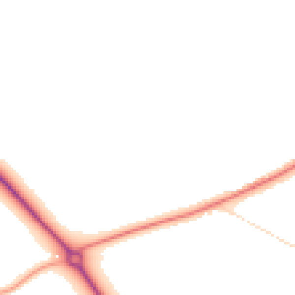 Night-time road noise heatmap for CW5 6NY