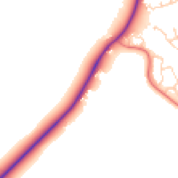 Daytime road noise heatmap for CW5 6PB