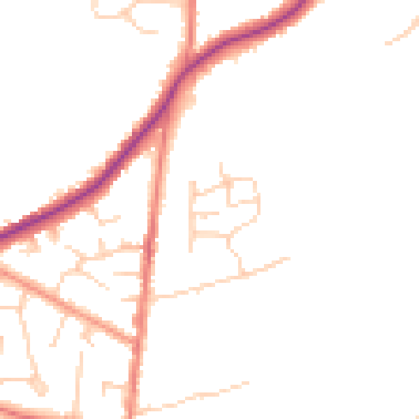 Daytime road noise heatmap for CW5 6SX