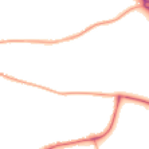 Night-time road noise heatmap for CW5 6TJ