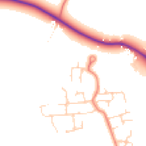 Daytime road noise heatmap for CW5 6ZB
