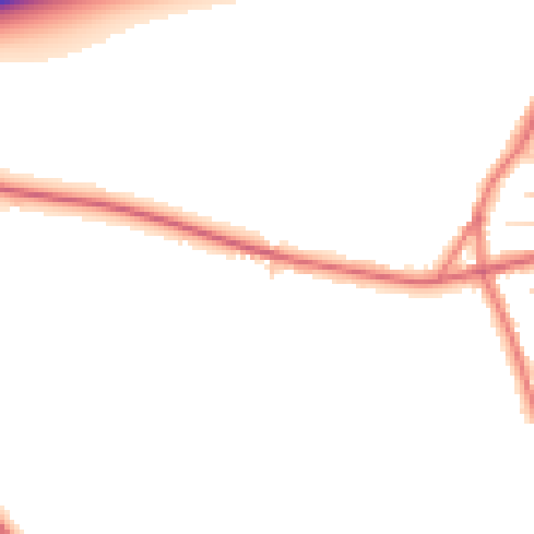 Daytime road noise heatmap for CW5 7EU