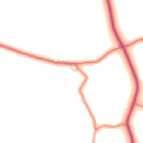 Daytime road noise heatmap for CW5 7PF