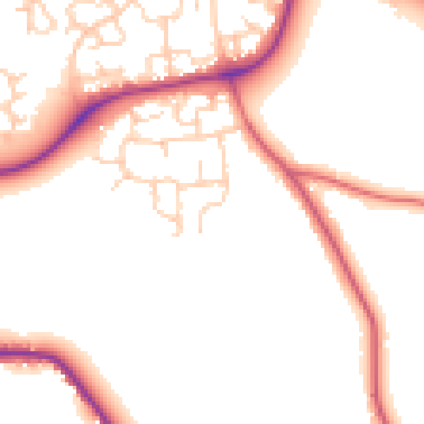 Daytime road noise heatmap for CW5 7SJ