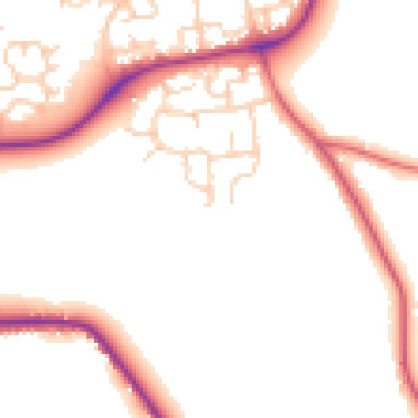 Daytime road noise heatmap for CW5 7TF