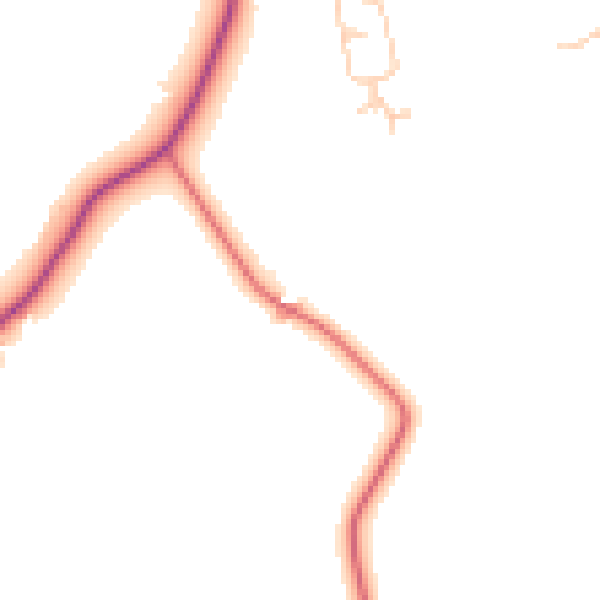 Daytime road noise heatmap for CW5 8AB