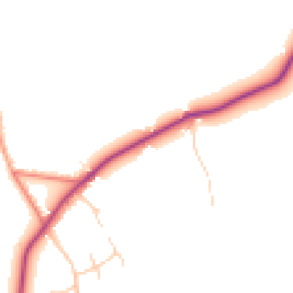 Daytime road noise heatmap for CW5 8DB