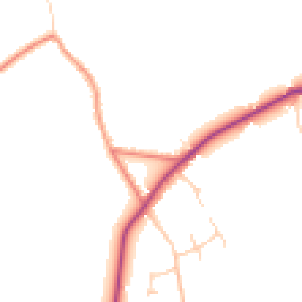 Daytime road noise heatmap for CW5 8DG