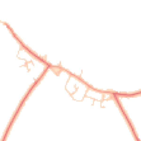 Daytime road noise heatmap for CW5 8EW