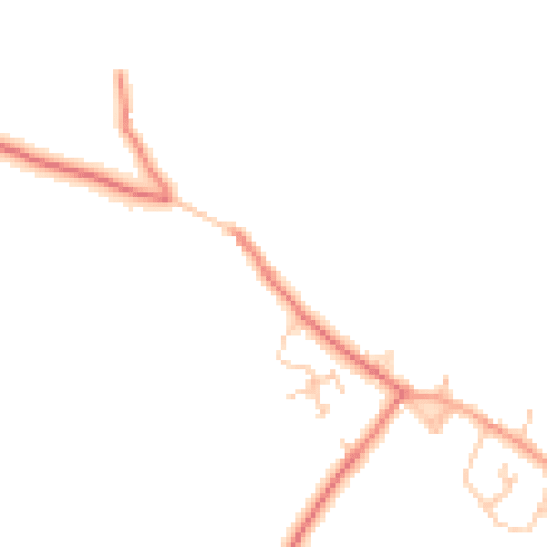 Daytime road noise heatmap for CW5 8HG