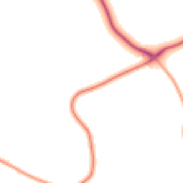 Night-time road noise heatmap for CW5 8LL
