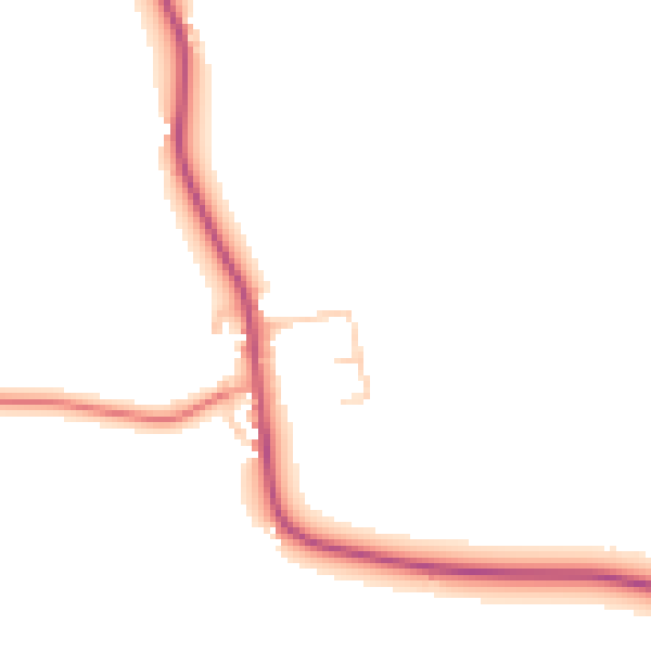 Daytime road noise heatmap for CW5 8LQ