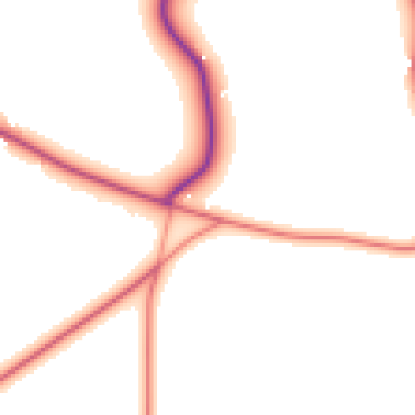 Daytime road noise heatmap for CW5 8LW