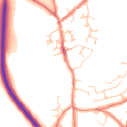 Daytime road noise heatmap for CW6 0AJ