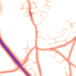 Daytime road noise heatmap for CW6 0AY