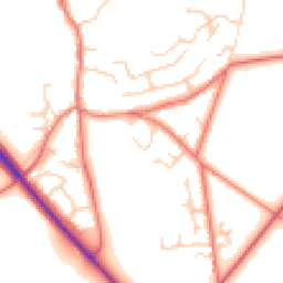 Daytime road noise heatmap for CW6 0BT