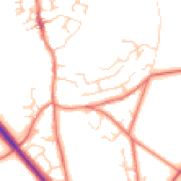 Daytime road noise heatmap for CW6 0BZ