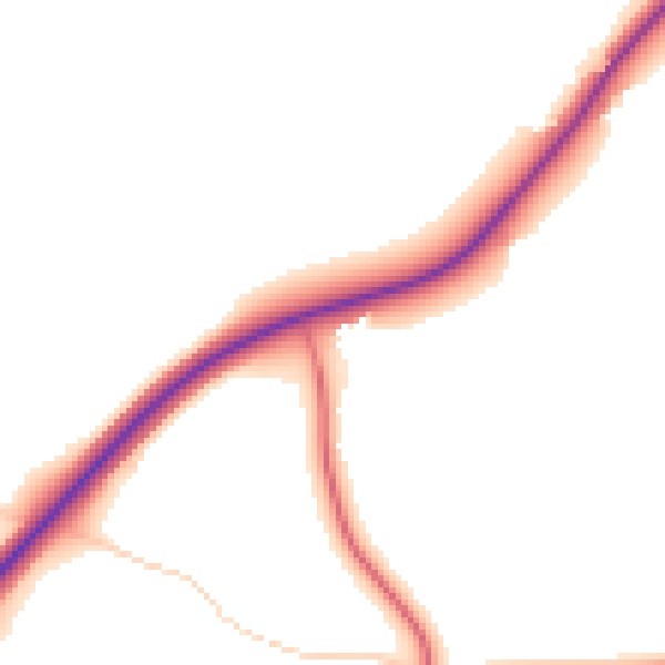 Daytime road noise heatmap for CW6 0HN