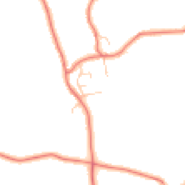 Daytime road noise heatmap for CW6 0LL