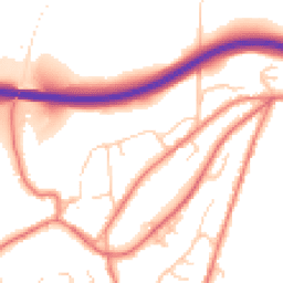 Daytime road noise heatmap for CW6 0QN