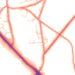 Daytime road noise heatmap for CW6 9HG